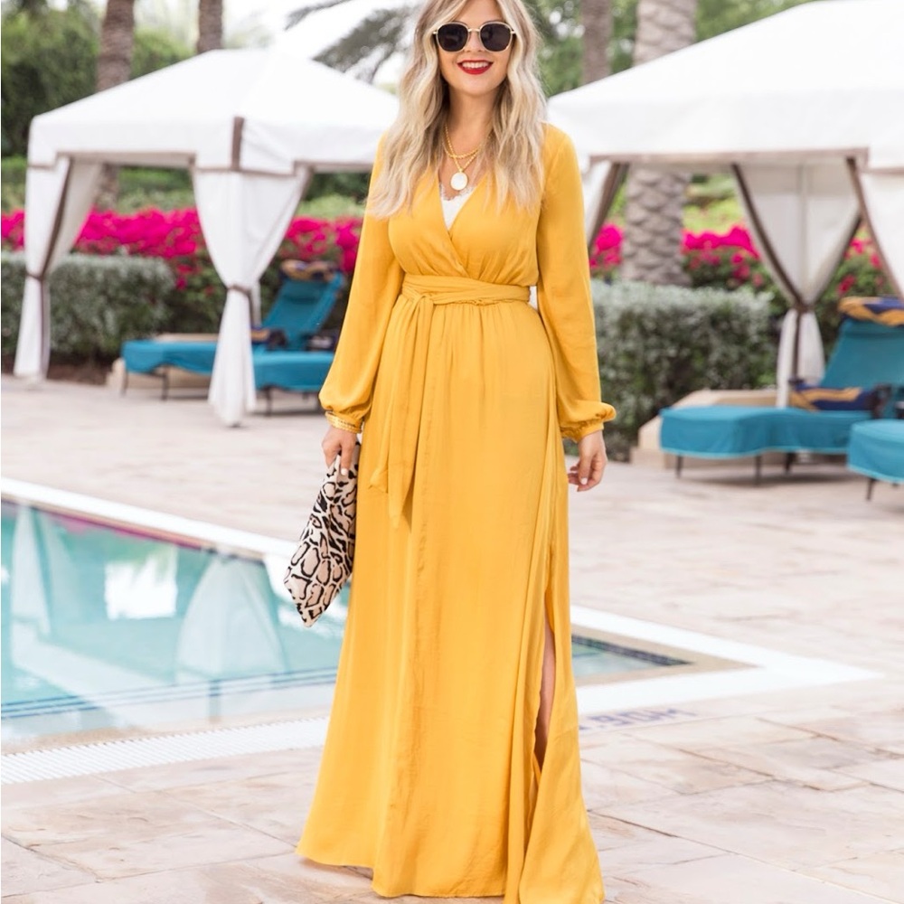 Wrap around maxi dress